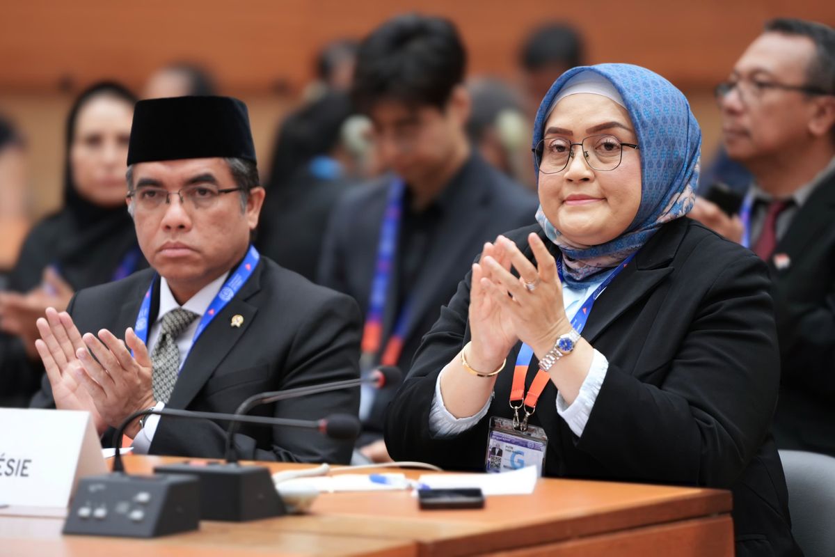  Yassierli di forum Asia Pacific Group (ASPAG) Ministerial Meeting di Gedung PBB, Jenewa, Swiss