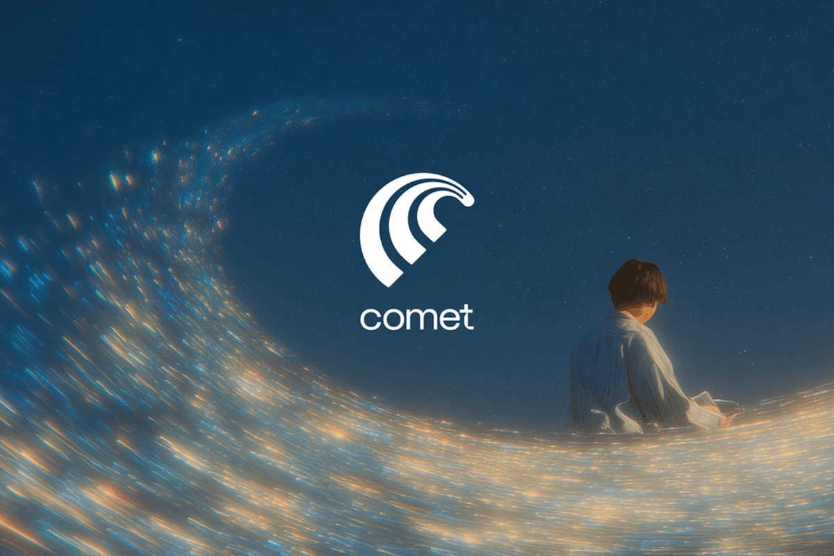 Ilustrasi browser AI Comet.