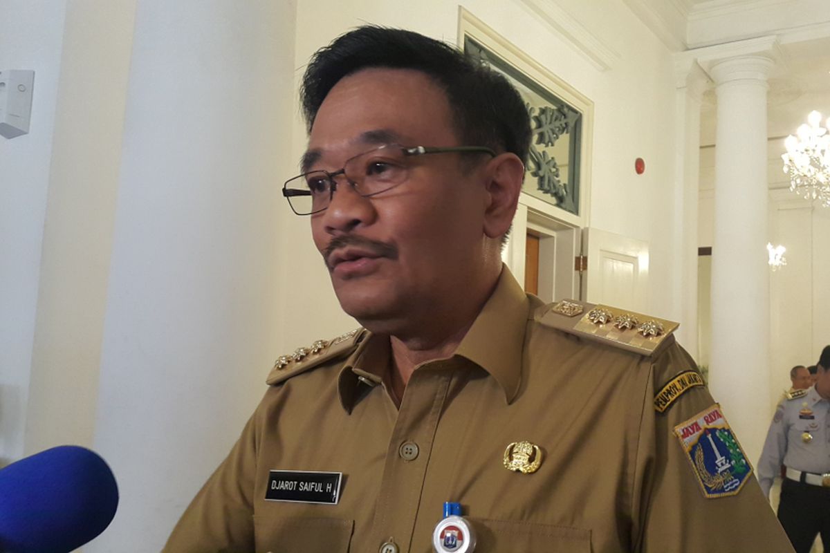 Gubernur DKI Jakarta Djarot Saiful Hidayat di Balai Kota DKI Jakarta, Jalan Medan Merdeka Selatan, Selasa (22/8/2017).