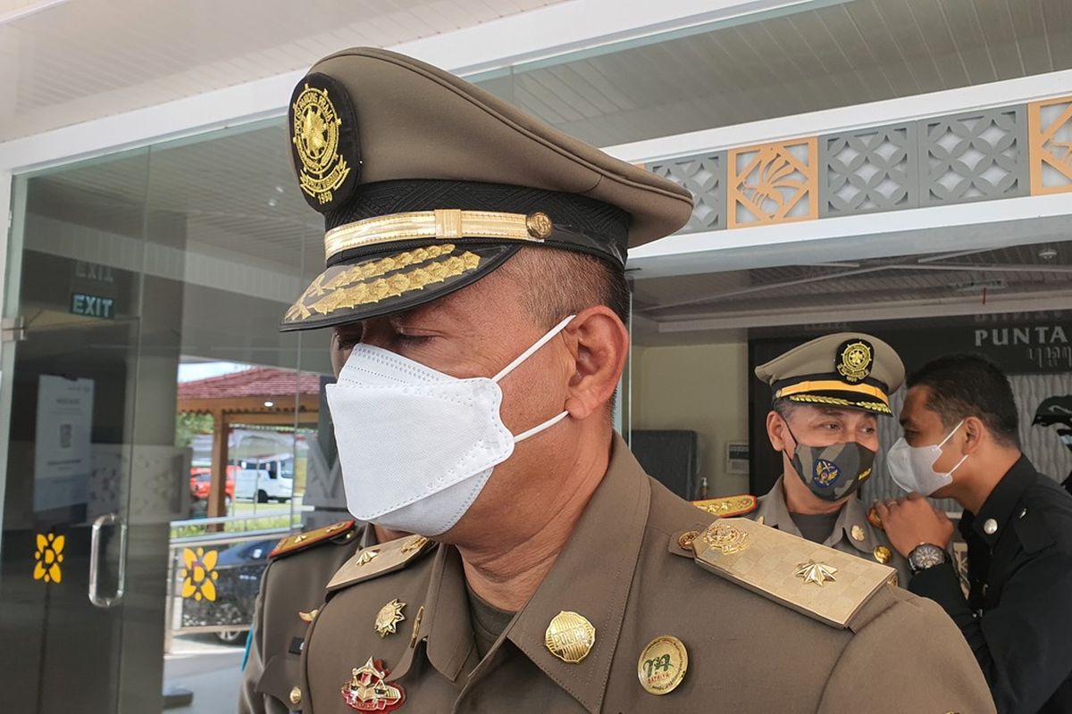 Kepala Satpol PP DIY Noviar Rahmad saat ditemui usai mengikuti HUT Pol PP ke-72 Satpol PP dan HUT ke-60 SAR Satlinmas di Taman Budaya Gunungkidul, Selasa (22/3/2022).
