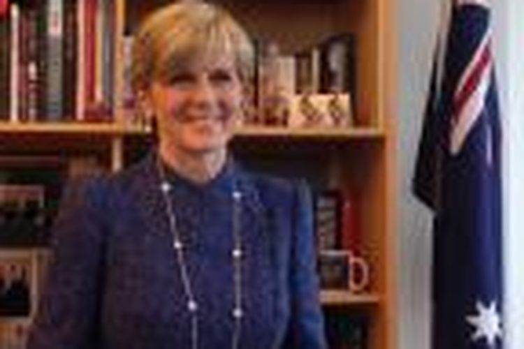 Menteri Luar Negeri Australia Julie Bishop di kantornya, House of Parliament, Canberra, Rabu (4/6/2014).