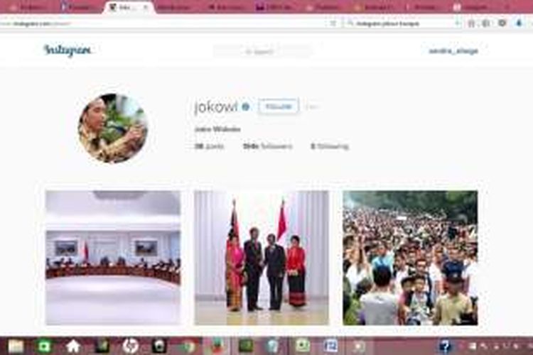 Instagram Presiden Joko Widodo