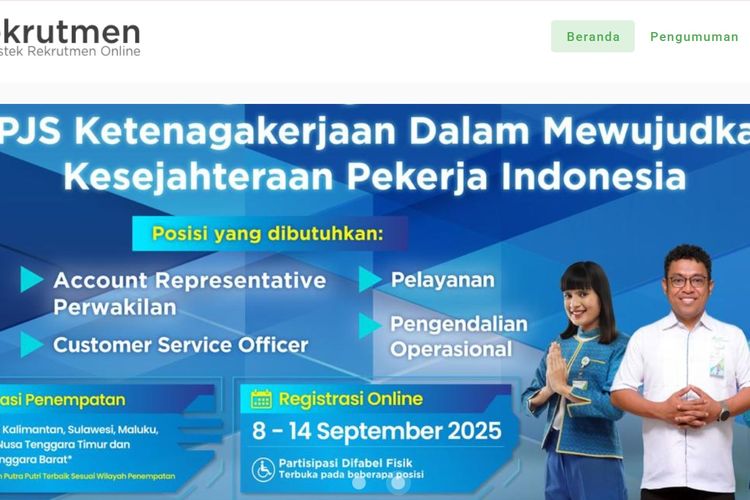 Rekrutmen BPJS Ketenagakerjaan 2025 Dibuka: Cek Posisi dan Link Daftarnya