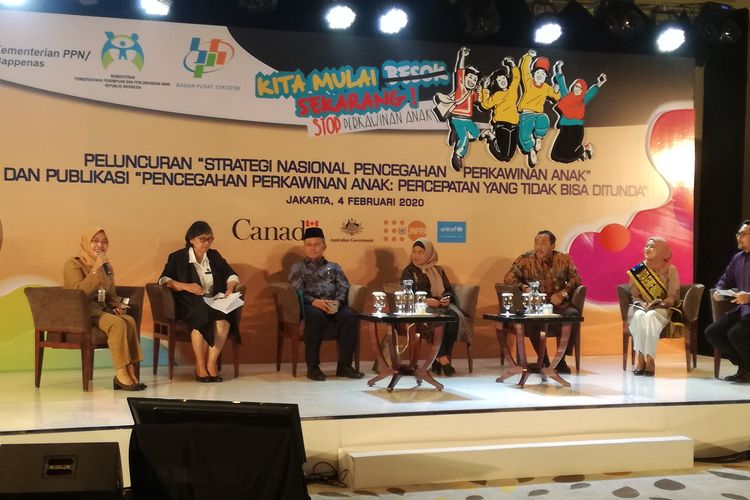 Diskusi bertajuk Apa yang Bisa Kita Lakukan dalam Mencegah Perkawinan Anak di Indonesia? di Hotel Pullman, Jakarta, Selasa (4/2/2020).