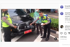 Akali Ganjil Genap, Mobil Ini Nekat Pakai Pelat Nomor Merah