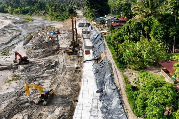 Pembangunan Dinding Penahan Tanah Siongal-Ongal Dipercepat, Keamanan Jalur Gayo Lues–Medan Diperkuat