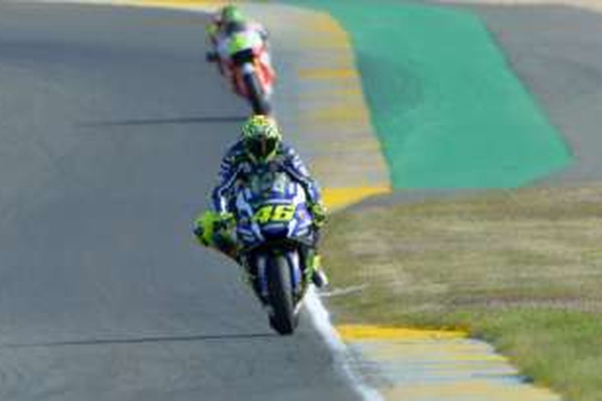 Pebalap Movistar Yamaha asal Italia, Valentino Rossi.