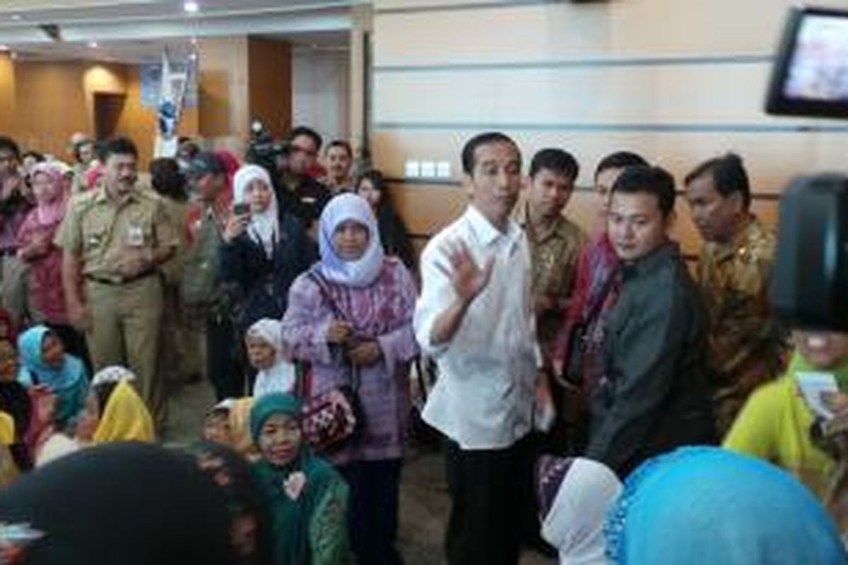 Gubernur DKI Jakarta Joko Widodo di kantor Walikota Jakarta Utara, Rabu (24/7/2013).