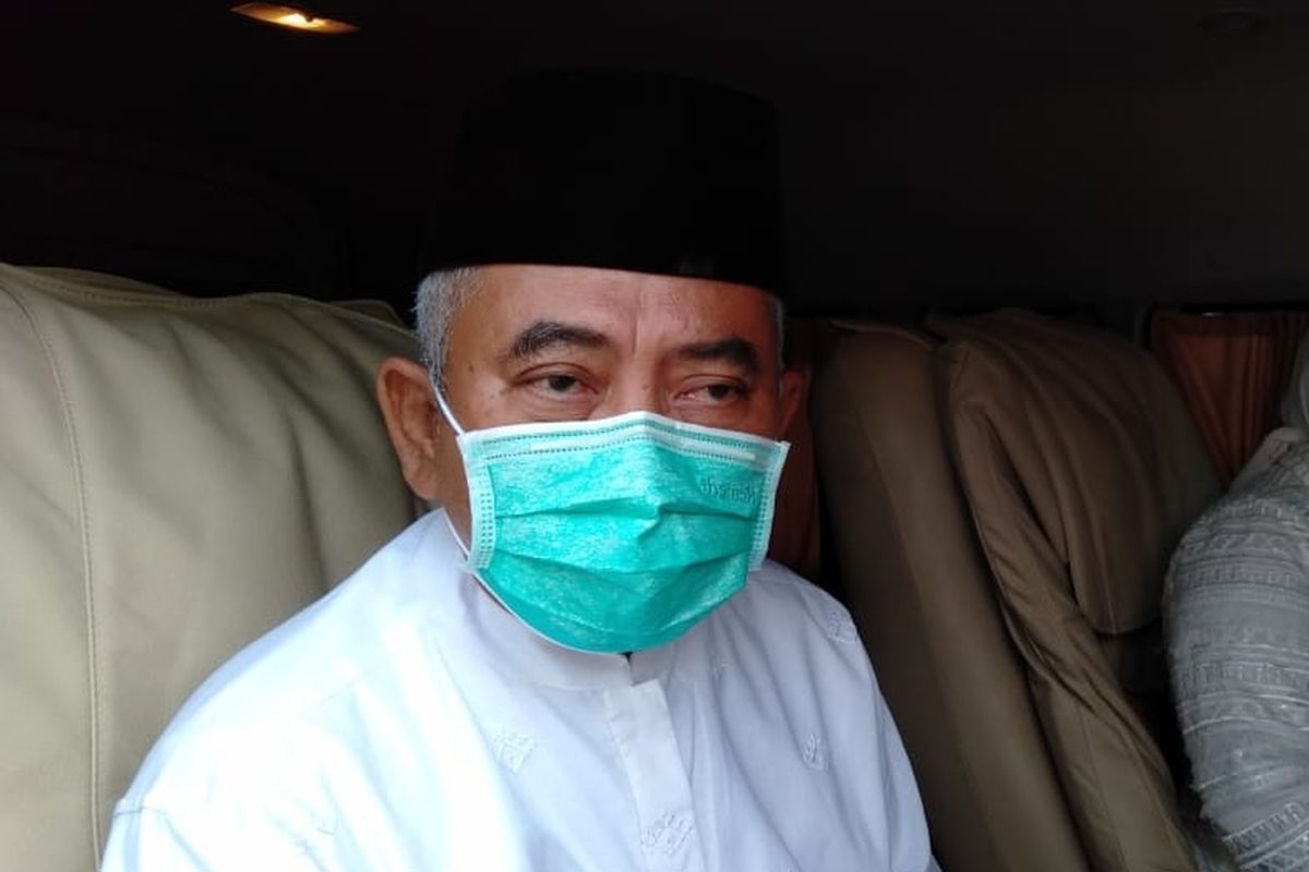 Wali Kota Bekasi Rahmat Effendi ditemui selepas menunaikan shalat Idul Fitri di Masjid Agung Al-Barkah, Kamis (13/5/2021) pagi.