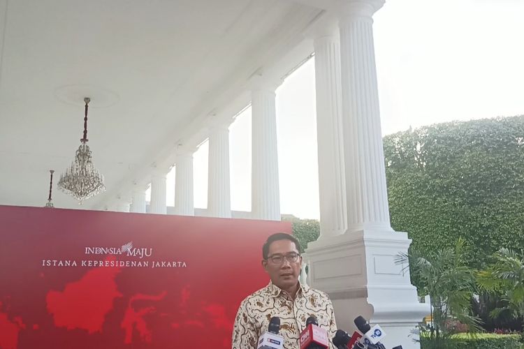 Ketua Tim Kampanye Daerah (TKD) Prabowo Subianto-Gibran Rakabuming Raka bagian Jawa Barat, Ridwan Kamil di Istana Kepresidenan, Jakarta, Selasa (12/12/2023).