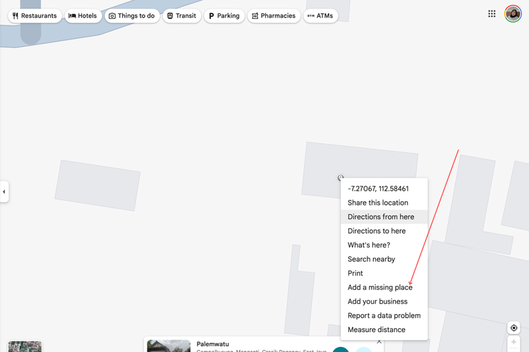 Ilustrasi cara menambahkan alamat rumah di gmaps