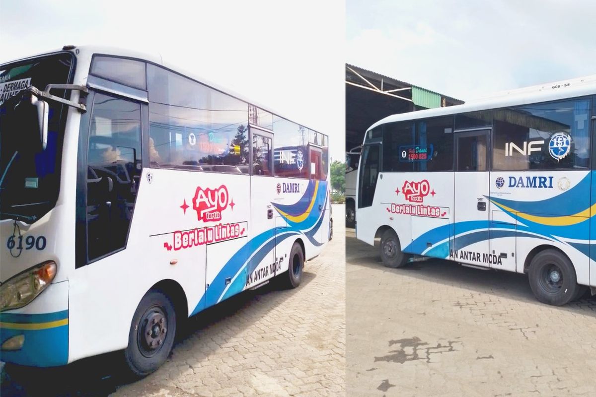 Bus DAMRI rute Tanjung Karang-Terminal Executive Bakauheni