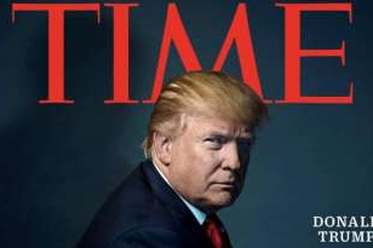 Donald Trump tampil di sampul majalah Time edisi terbaru.