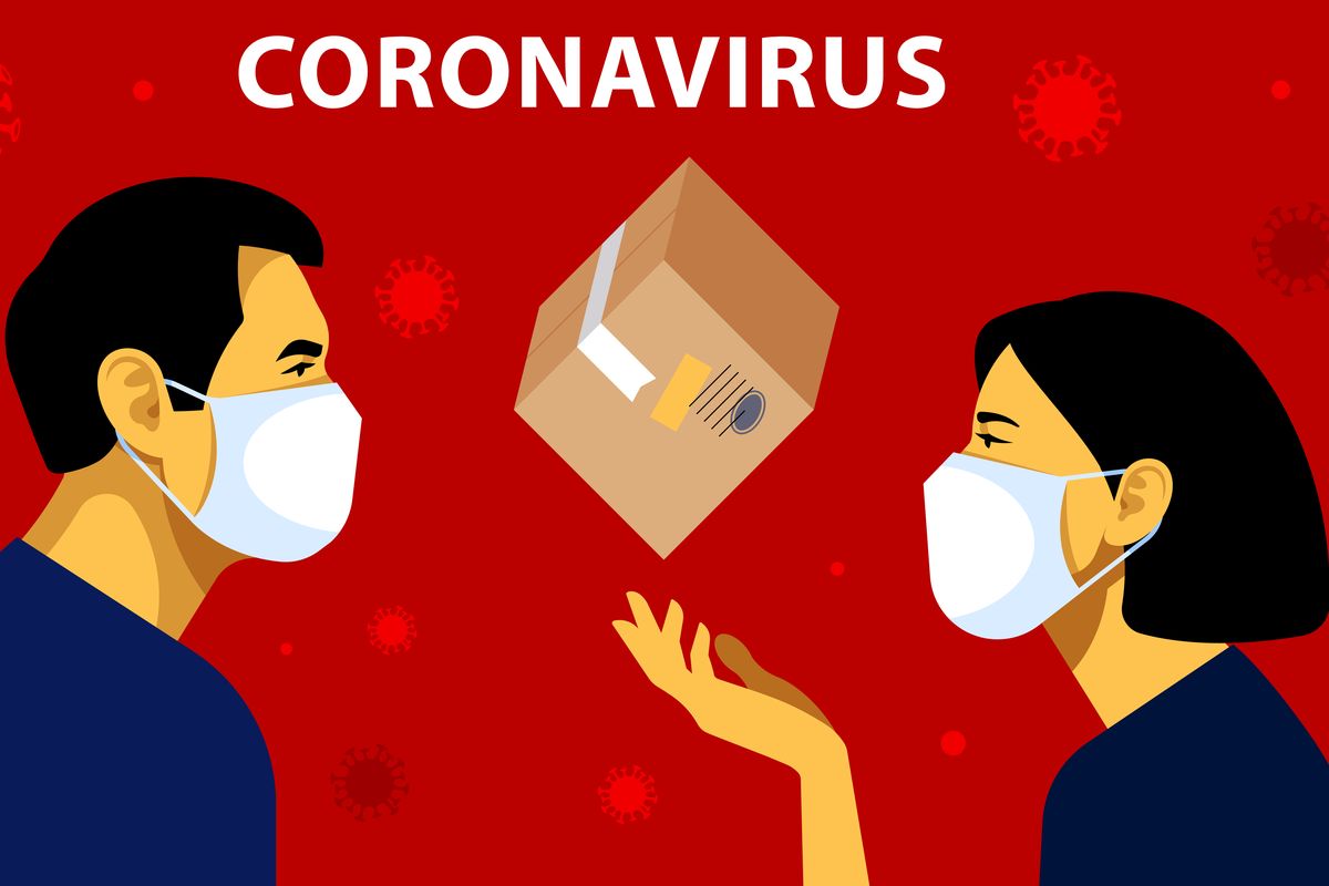 Ilustrasi virus corona, gejala virus corona