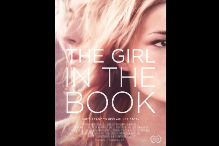 Emily VanCamp dalam poster film The Girl in the Book (2015).