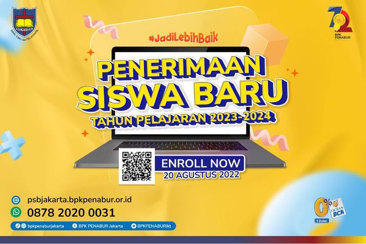 BPK PENABUR Jakarta membuka pendaftaran bagi peserta didik pada tahun pelajaran 2023-2024. 