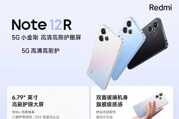 Ilustrasi spesifikasi dari Redmi Note 12R