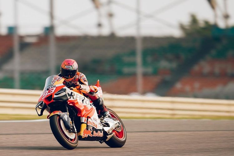 Marc Marquez saat berlaga pada MotoGP India 2023