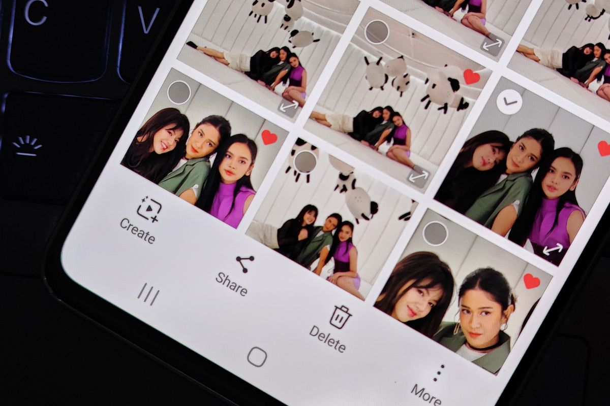 Galeri HP Samsung menyediakan fitur Create untuk memudahkan pengguna membuat konten IG Reels/TikTok, GIF, dan collage foto secara instant, tanpa aplikasi pihak ketiga.