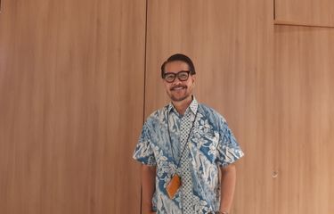 Aktor Ferry Salim di Senayan Park, Jakarta Pusat, Jumat (15/9/2023)