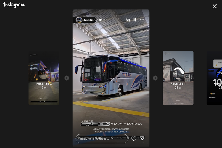 Foto : Bus Baru PO Rapi, Pertama Kali Pakai Bodi Legacy SR3 Neo ...