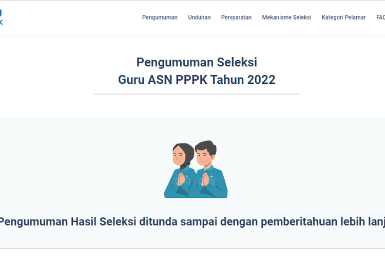 Pengumuman hasil seleksi PPPK Guru 2022 ditunda