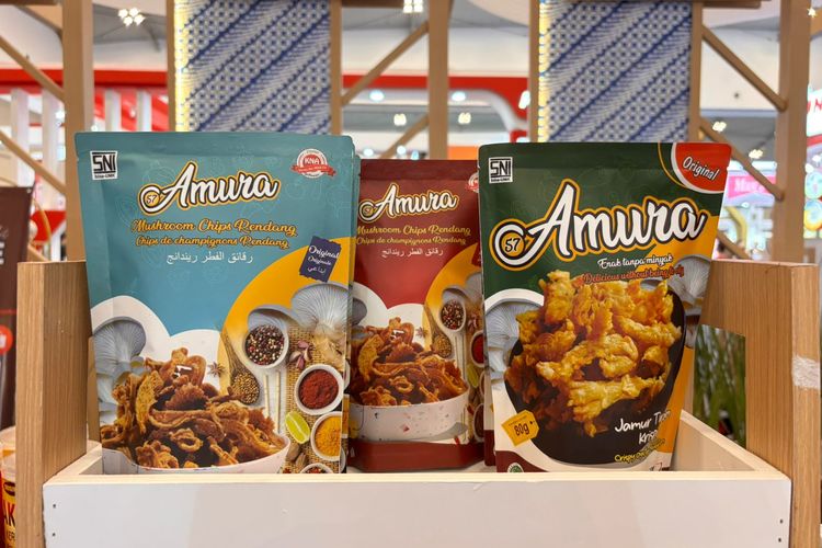 Produk CV Kurnia Nur Abadi, Jamur tiram krispi Amura sudah ekspor hingga ke luar negeri dan banyak ditemui di minimarket Singapura, adapula di minimarket Iindonesia.