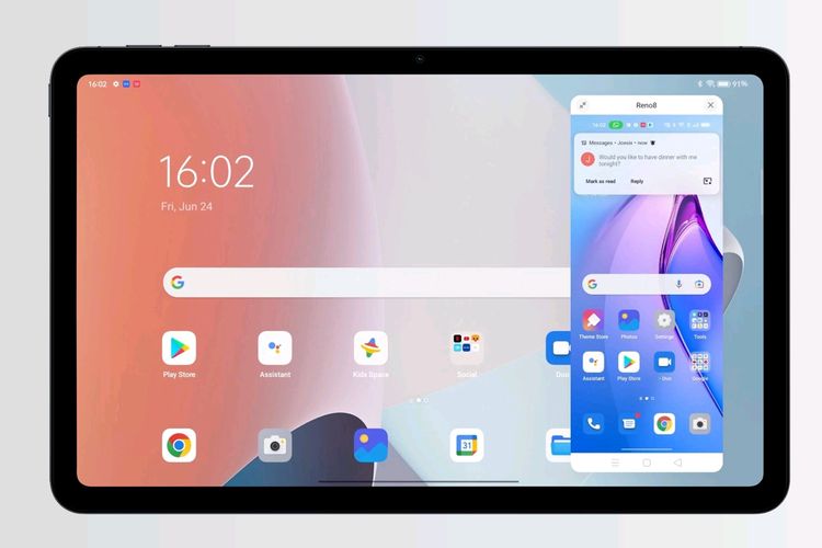 Fitur Multi-Screen Connect di Oppo Pad Air.