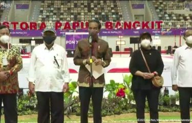 Presiden Joko Widodo Resmikan Venue PON XX di Papua, Sabtu (2/10/2021)