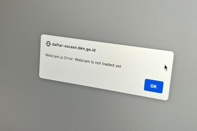 Cara mengatasi webcam.js error webcam is not loaded yet di SSCASN saat daftar akun PPPK 2024.