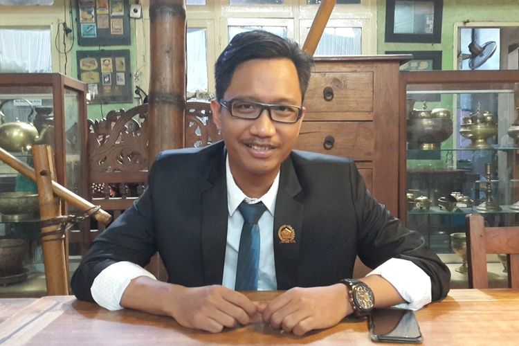 Gagah Soeryo Pamoekti, anggota DPRD Kota Malang termuda usai menjalani pelantikan, Sabtu (24/8/2019)