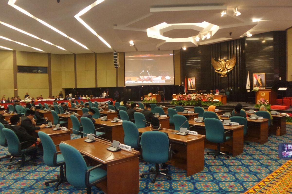 Sidang paripurna istimewa HUT ke-490 DKI Jakarta, Kamis (22/6/2017). 