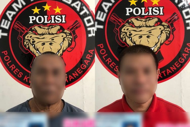 Tim Alligator Reskrim Polres Kukar mengamankan dua pengepul judi togel online