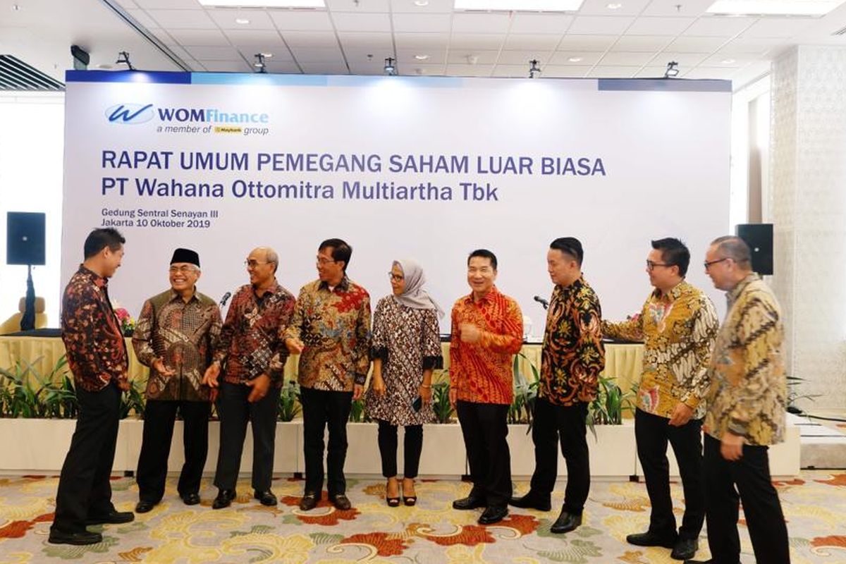 Rapat Umum Pemegang Saham Luar Biasa (RUPSLB) WOM Finance di Jakarta.