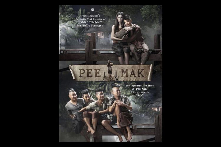 Poster film Pee Mak (2013) dibintangi Mario Maurer dan Davika Hoorne