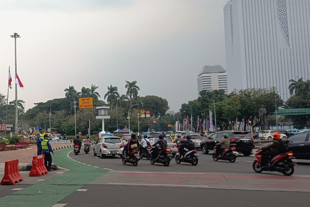 Ada Aksi Solidaritas untuk Warga Rempang, Lalu Lintas Jalan Medan Merdeka Barat Dialihkan