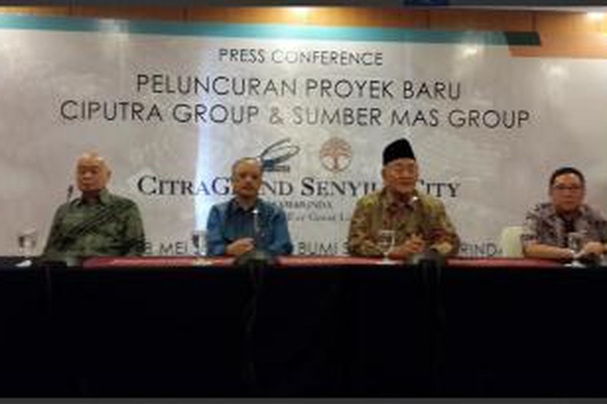 Seremoni peluncuran Kota Satelit CitraGrand Senyiur City Samarinda, Kamis (8/5/2014), dihadiri oleh Direktur Ciputra Group, Bing Sugiarto Chandra, Pimpinan Senyiur Group, Mohammad Jos Soetomo, Associate Director Ciputra Group, Johan Giam.  