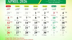 Kalender April 2026: Daftar Tanggal Merah, Long Weekend, dan Hari Besar