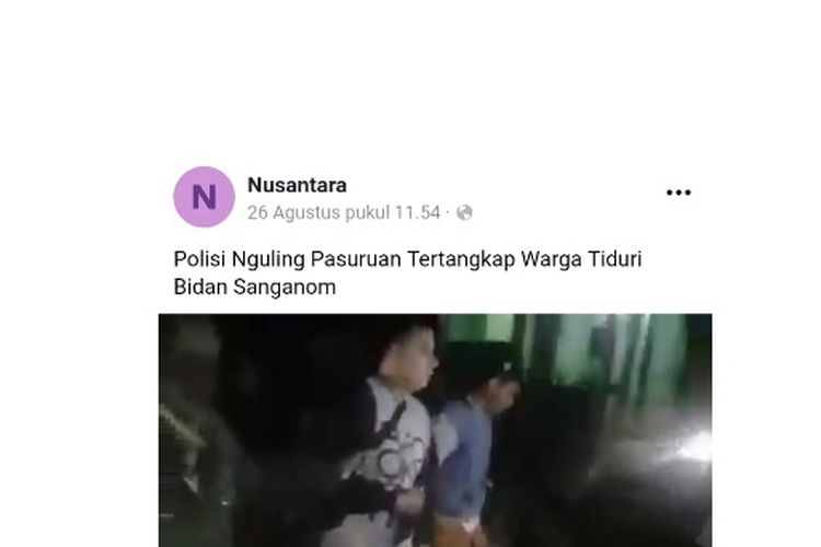 Viral video polisi diarak ke kantor desa di Pasuruan, karena berada di rumah bidan hingga pukul 01.00 WIB. 