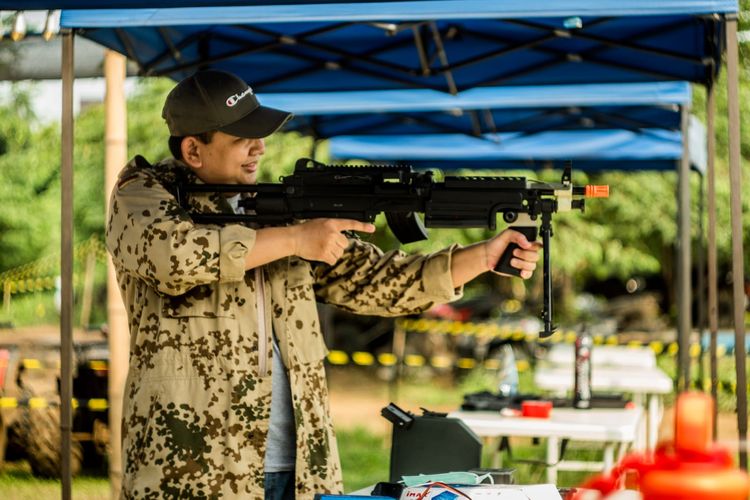 Air soft gun di ATV Adventure Indonesia, Cipayung, Jakarta Timur 