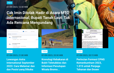 Populer Tren 8 September 2023: Cak Imin ditolak di acara MTQ Internasional di Tanah Laut, Kalimantan Selatan