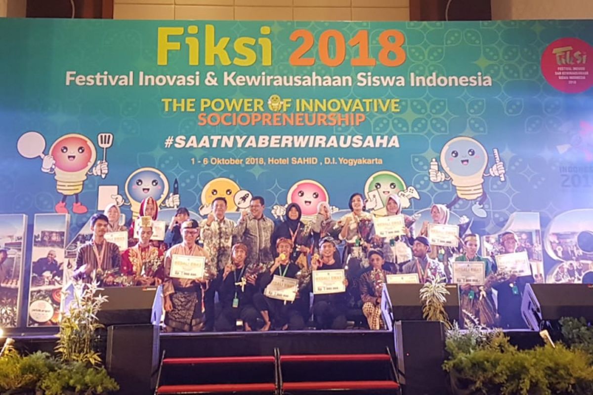 Festival Inovasi Kewirausahaan Siswa Indonesia (FIKSI) telah berlangsung di Yogyakarta 1-6 Oktober 2018 dan ditutup dengan pengumuman pemenang (6/10/2018_