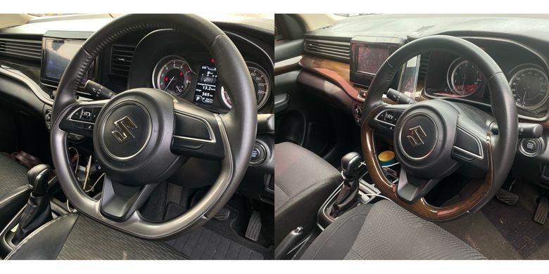 Interior XL7 (kiri) dan Ertiga (kanan)