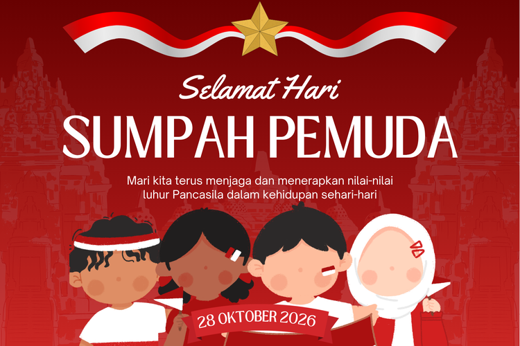 100 Ucapan Hari Sumpah Pemuda 2026 Penuh Semangat buat Dibagikan ke Medsos
