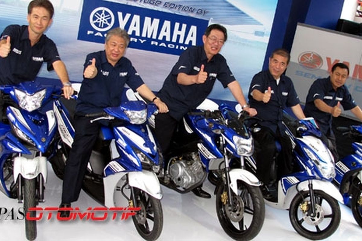 Lima varian Yamaha diberi grafis MotoGP, dijual terbatas dengan harga sedikit lebih mahal.