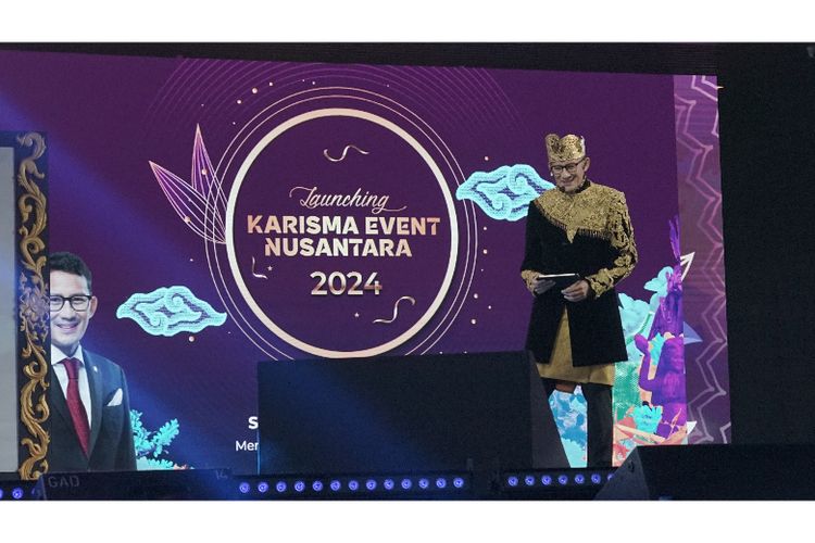 Menparekraf/KaBaparekraf Sandiaga Salahuddin Uno dalam peluncuran 110 Kharisma Event Nusantara (KEN) 2024