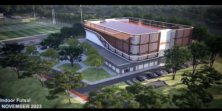 Tangkapan layar dari ilustrasi video National Training Center PSSI di kawasan Ibu Kota Negara (IKN) yang tengah dibangun.