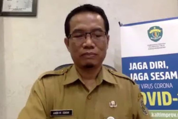 Plt Kepala Dinas Kesehatan Kaltim, Andi M Ishak saat memberi keterangan pers melalui Zoom di Samarinda, Kaltim, Selasa (9/6/2020).