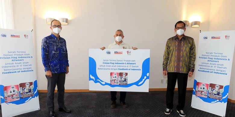 PT.Frisian Flag Indonesia dan Alfamart bekerja sama melakukan pengumpulan donasi berupa 100 ribu kotak susu cair anak Frisian Flag Milky kepada Foodbank of Indonesia (FOI sebagai mitra penyalur.