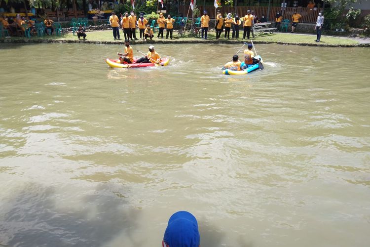 Wisata Dolandeso Boro di Desa Banjarsari, Kecamatan Kalibawang, Kabupaten Kulon Progo, Yogyakarta.
